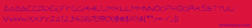 Jetech2c Font – Purple Fonts on Red Background