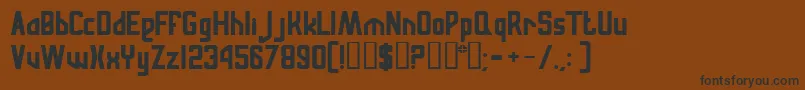 Russqn Font – Black Fonts on Brown Background