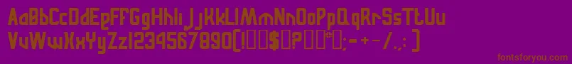 Russqn Font – Brown Fonts on Purple Background