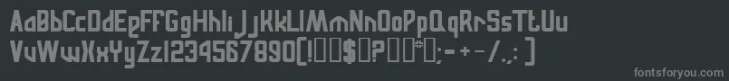 Russqn Font – Gray Fonts on Black Background
