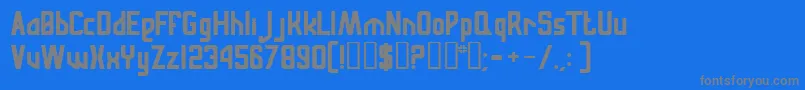 Russqn Font – Gray Fonts on Blue Background