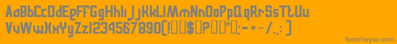Russqn Font – Gray Fonts on Orange Background