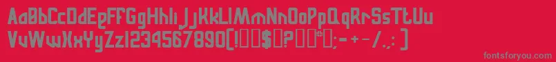Russqn Font – Gray Fonts on Red Background