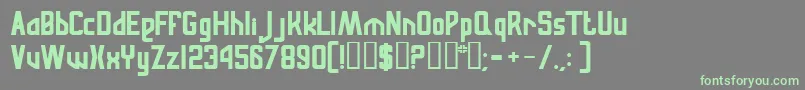 Russqn Font – Green Fonts on Gray Background