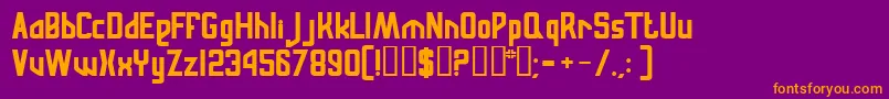 Russqn Font – Orange Fonts on Purple Background