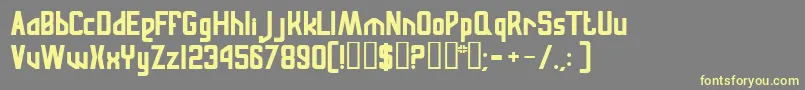Russqn Font – Yellow Fonts on Gray Background