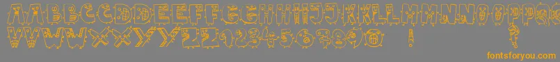 JmhMarianaBlanca Font – Orange Fonts on Gray Background