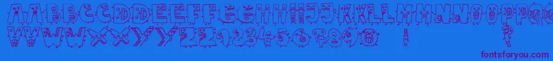 JmhMarianaBlanca Font – Purple Fonts on Blue Background