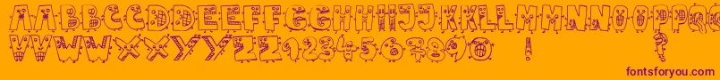 JmhMarianaBlanca Font – Purple Fonts on Orange Background