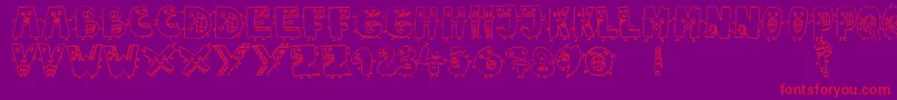 JmhMarianaBlanca Font – Red Fonts on Purple Background