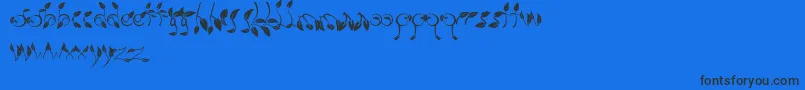 Шрифт Dedaun – чёрные шрифты на синем фоне