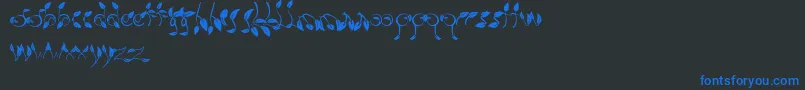Dedaun Font – Blue Fonts on Black Background