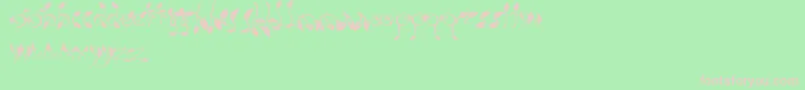 Dedaun Font – Pink Fonts on Green Background