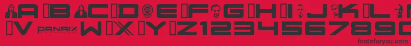 Nu Font – Black Fonts on Red Background