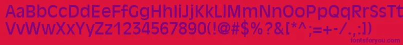 DecadeSsi Font – Purple Fonts on Red Background