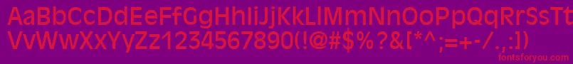 DecadeSsi Font – Red Fonts on Purple Background