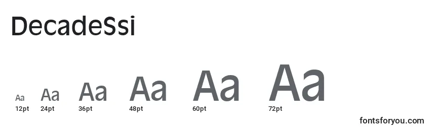 DecadeSsi Font Sizes