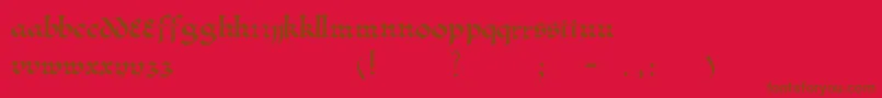Greenowi Font – Brown Fonts on Red Background