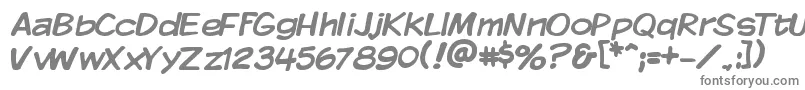 Kmkdsp-Schriftart – Graue Schriften auf weißem Hintergrund