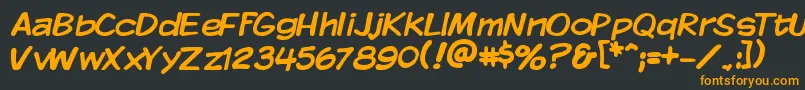 Kmkdsp Font – Orange Fonts on Black Background