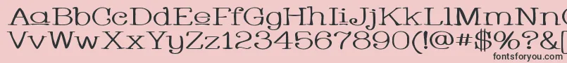 Whacuw Font – Black Fonts on Pink Background