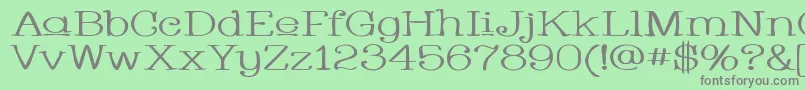 Whacuw-Schriftart – Graue Schriften auf grünem Hintergrund