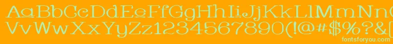 Whacuw Font – Green Fonts on Orange Background