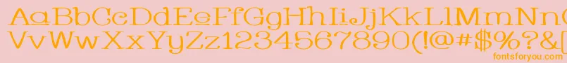 Whacuw Font – Orange Fonts on Pink Background