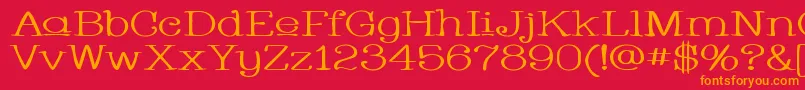 Whacuw Font – Orange Fonts on Red Background