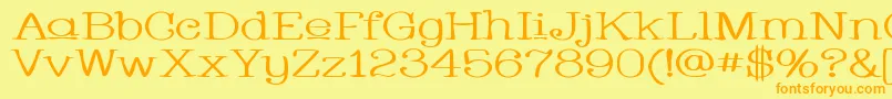 Whacuw Font – Orange Fonts on Yellow Background
