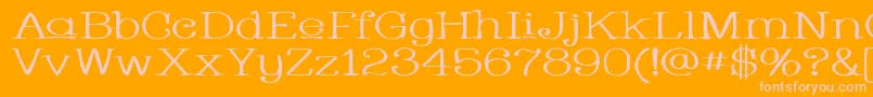 Whacuw Font – Pink Fonts on Orange Background
