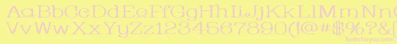 Whacuw Font – Pink Fonts on Yellow Background