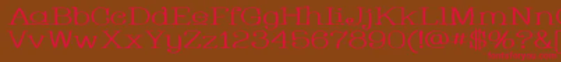 Whacuw Font – Red Fonts on Brown Background