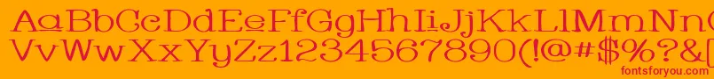 Whacuw Font – Red Fonts on Orange Background