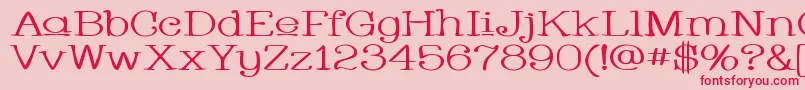 Whacuw Font – Red Fonts on Pink Background
