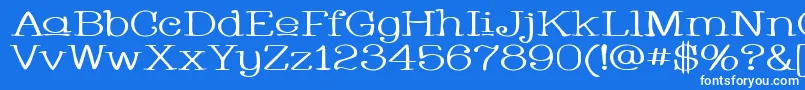 Whacuw Font – White Fonts on Blue Background