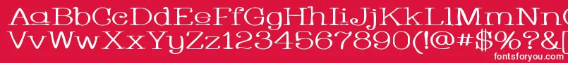 Whacuw Font – White Fonts on Red Background