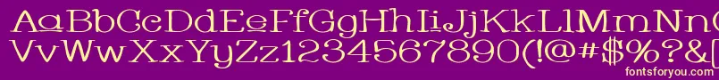 Whacuw Font – Yellow Fonts on Purple Background