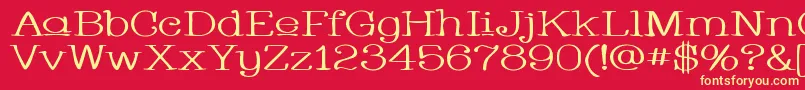 Whacuw Font – Yellow Fonts on Red Background