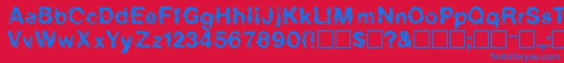 SanDiego Font – Blue Fonts on Red Background