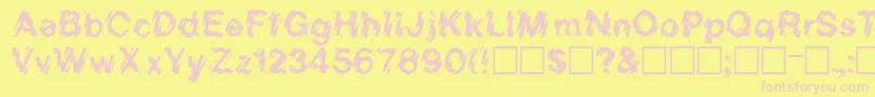 SanDiego Font – Pink Fonts on Yellow Background