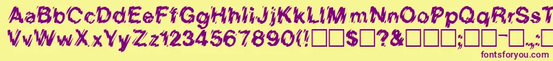 SanDiego Font – Purple Fonts on Yellow Background