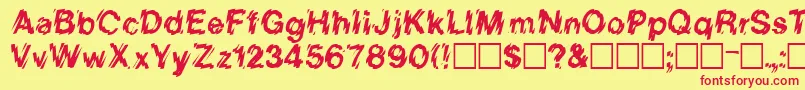 SanDiego Font – Red Fonts on Yellow Background