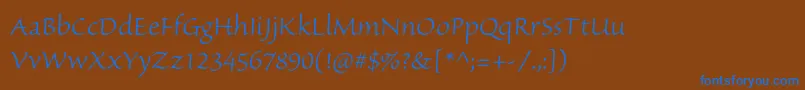 SanvitoproLt Font – Blue Fonts on Brown Background