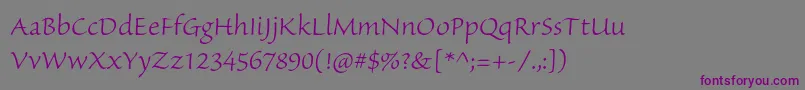 SanvitoproLt Font – Purple Fonts on Gray Background