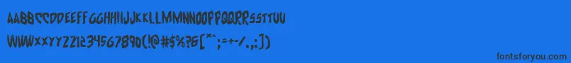 Cyrus Font – Black Fonts on Blue Background