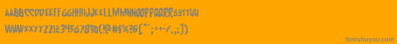 Cyrus Font – Gray Fonts on Orange Background