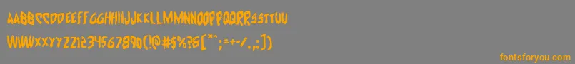 Cyrus Font – Orange Fonts on Gray Background