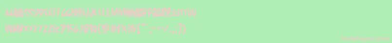 Cyrus Font – Pink Fonts on Green Background