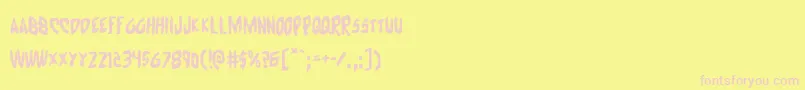 Cyrus Font – Pink Fonts on Yellow Background